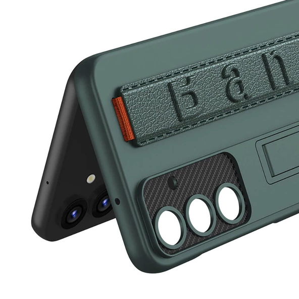 Galaxy S24 Plus Kılıf Standlı El Tutacaklı Band Kılıf - Resim 9