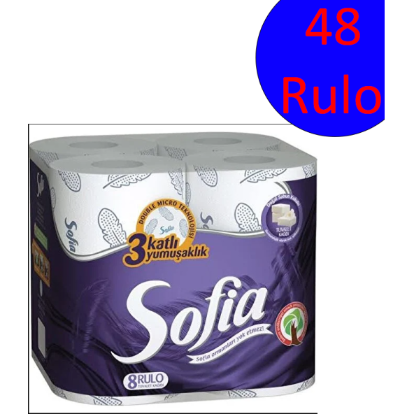 Sofia 48'li Tuvalet Kağıdı (Doğal Sabun Kokulu)