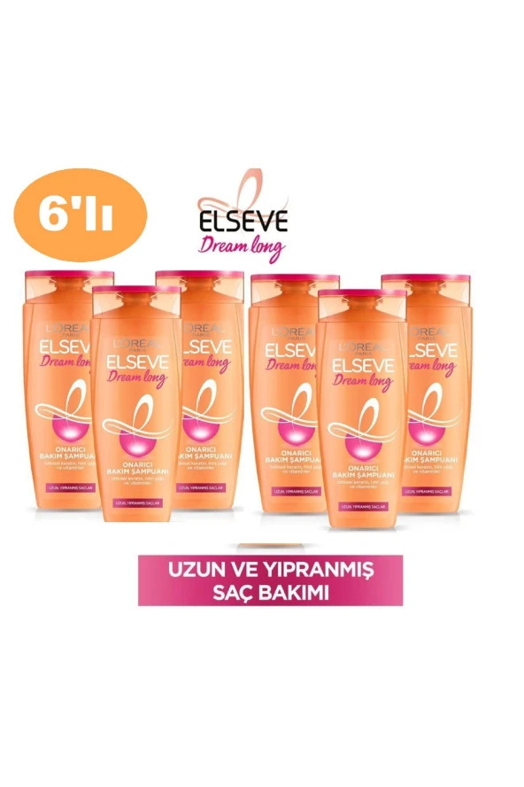 Elseve Dream Long Onarıcı Bakım Şampuanı 390ml X6 Adet