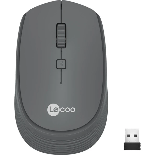 Lenovo Lecoo WS202 1200 DPI 4 Tuşlu Kablosuz Sessiz Mouse - Gri