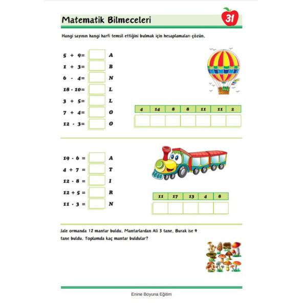 6-9 YAŞ Matematik YAZ-SİL Kitabı - Resim 5