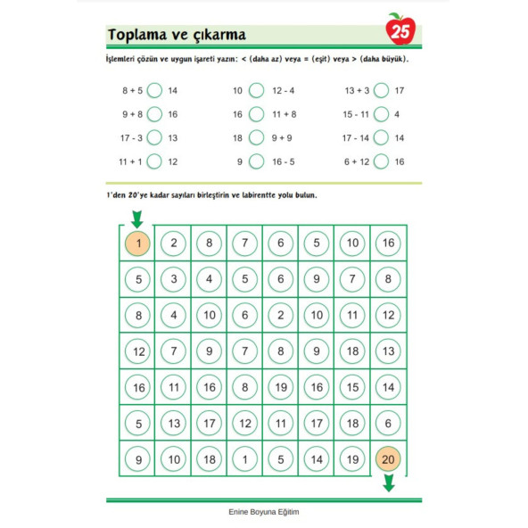 6-9 YAŞ Matematik YAZ-SİL Kitabı - Resim 6