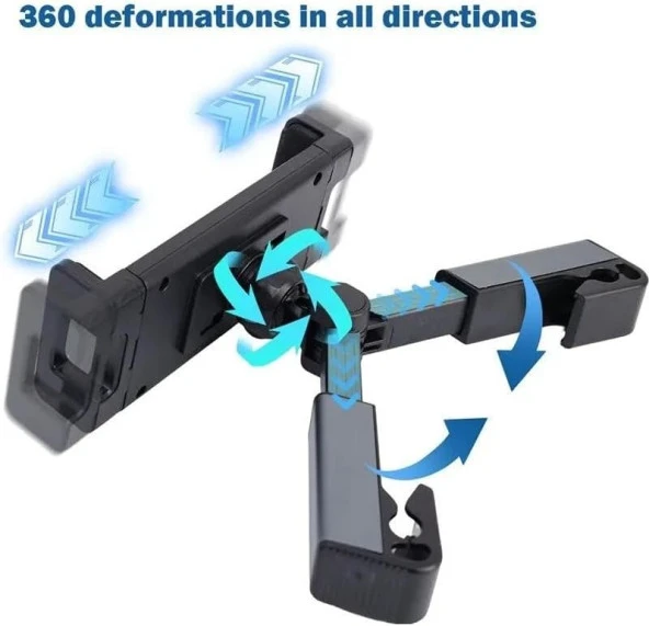 Tüm Araçlar İle Uyumlu Ayarlanabilir Koltuk Arkası Tablet Tutucu Ve Telefon Tutucu, Tablet Tutucu - 4