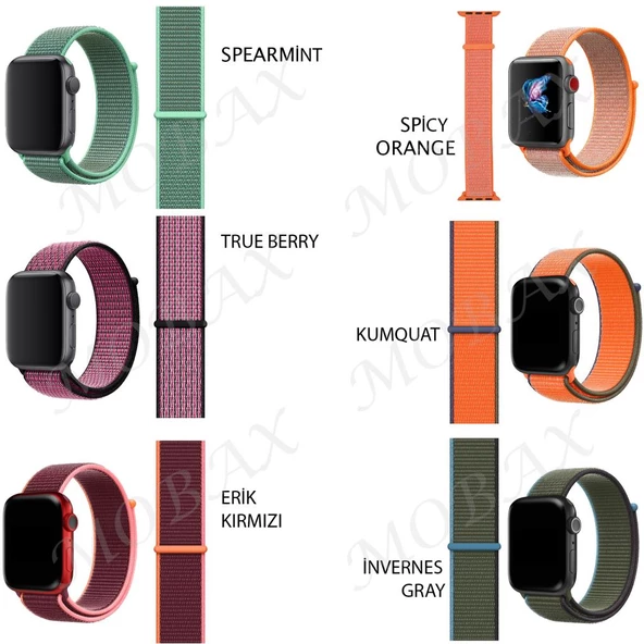 Apple Watch 44/45/46/49mm Kordon Hasır Band 2/3/4/5/6/se/7/8/9/10/11/ultra - 8