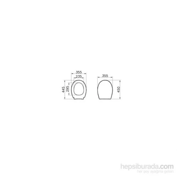 VitrA 84-003-009 Universal Sesyok Klozet Kapağı, Yavaş Kapanır, Beyaz - 2
