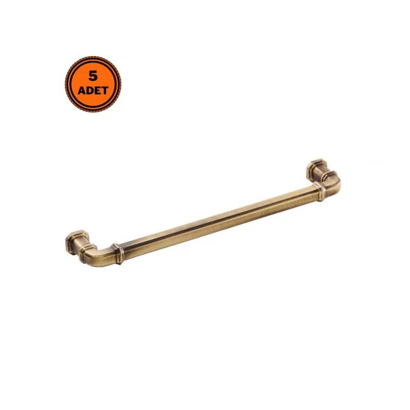 5 Adet Doğanlar Gusto 128 mm Mobilya Kulp Olifka Antik Sarı