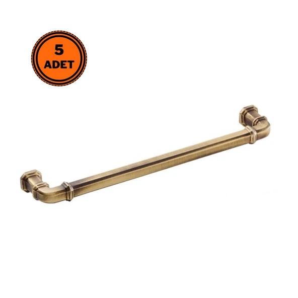 5 Adet Doğanlar Gusto 192 mm Mobilya Kulp Olifka Antik Sarı