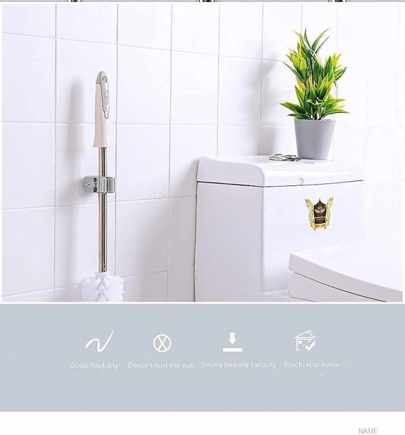 3B Trend 4 Adet Süpürge Mop Tutucu Duvar Kendinden Yapışkanlı - 3