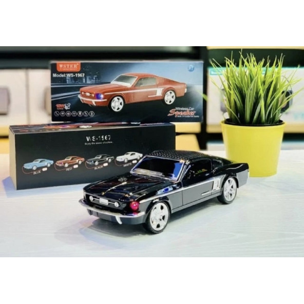 Wster WS-1967BT Ford Mustang GT 1967 Model Araba 10 W FM Radyo Bluetooth Hoparlör - 4