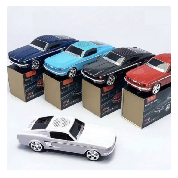 Wster WS-1967BT Ford Mustang GT 1967 Model Araba 10 W FM Radyo Bluetooth Hoparlör - 7