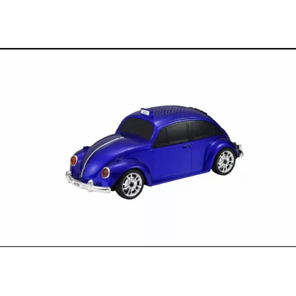 WSTER WS-1939 BEETLE Araba Görünümlü Taşınabilir Kablosuz Bluetooth Hoparlör ve Radyo - Resim 3