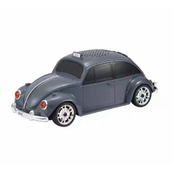 WSTER WS-1939 BEETLE Araba Görünümlü Taşınabilir Kablosuz Bluetooth Hoparlör ve Radyo - Resim 4