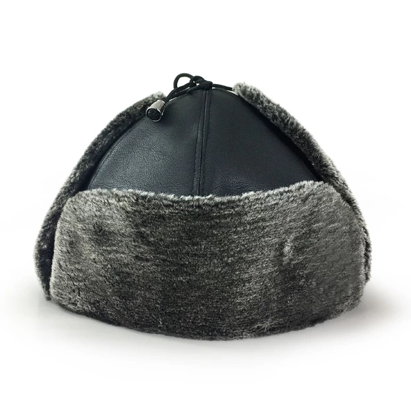 Shark Anatolia Pilot Kürklü Şapka Kar Kayak Siyah - 2