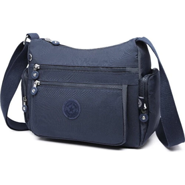 Smart Bags Krinkıl Kumaş Kadın Çapraz Çanta Lacivert 1115 - 2