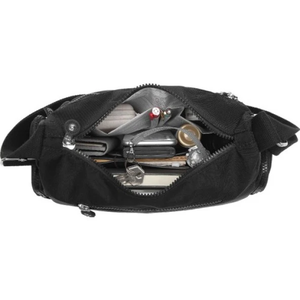 Smart Bags Krinkıl Kumaş Kadın Çapraz Çanta Lacivert 1115 - 5