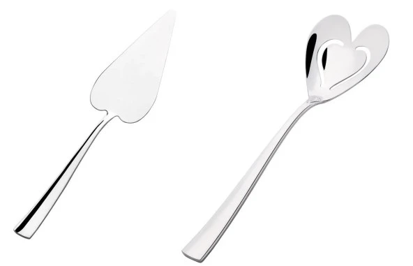 Nehir can & canan servis kaşığı - servis spatula küreği 2 li 18/10 paslanmaz çelik