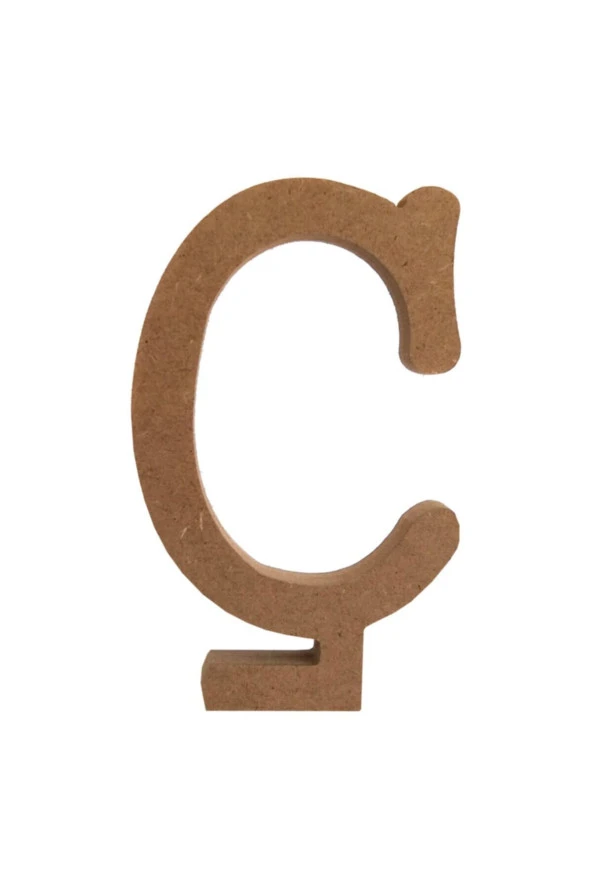 ( Ç Harfi 10 cm 18 mm ) Ahşap Harf, Dik Durabilir, Özel Gün, Doğum Günü, Yaş Günü Aksesuarı, Okul