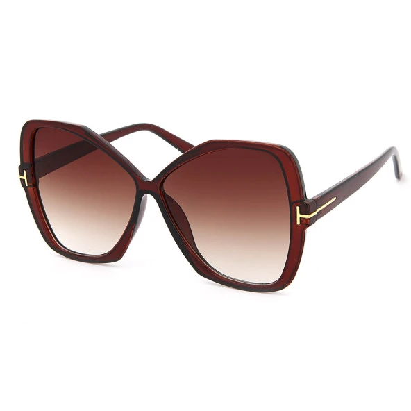 Di Caprio DC1783BRWN Kahverengi Degrade Büyük Model Kadın Güneş Gözlüğü