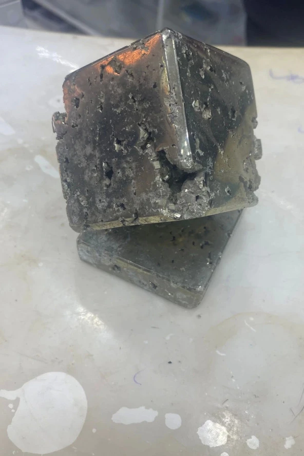 Doğaltaş Pirit Para Taşı Doğal Taş Küp Pirit - 6