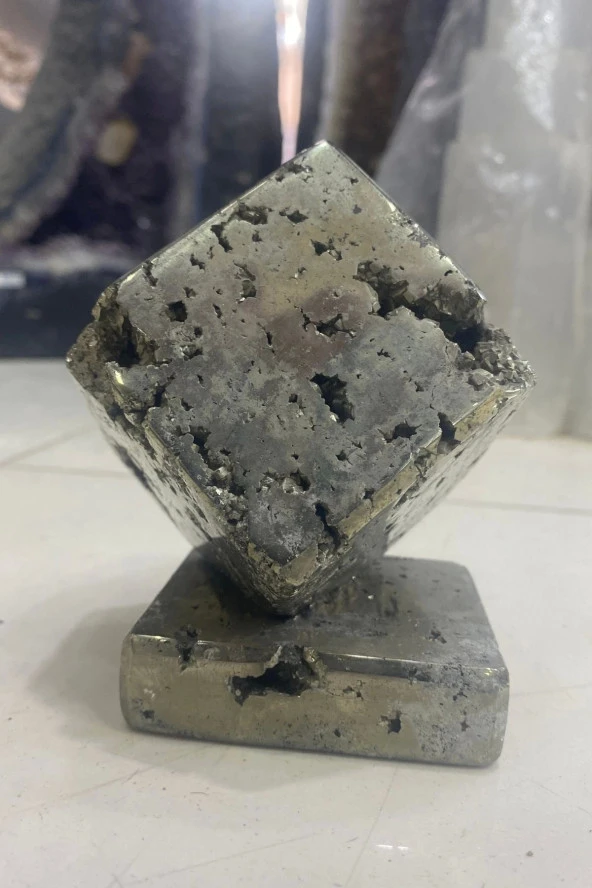 Doğaltaş Pirit Para Taşı Doğal Taş Küp Pirit - 7