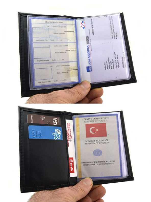 Araç Ruhsat Kabı Siyah - Kafkas Çift Dans Figür - 3