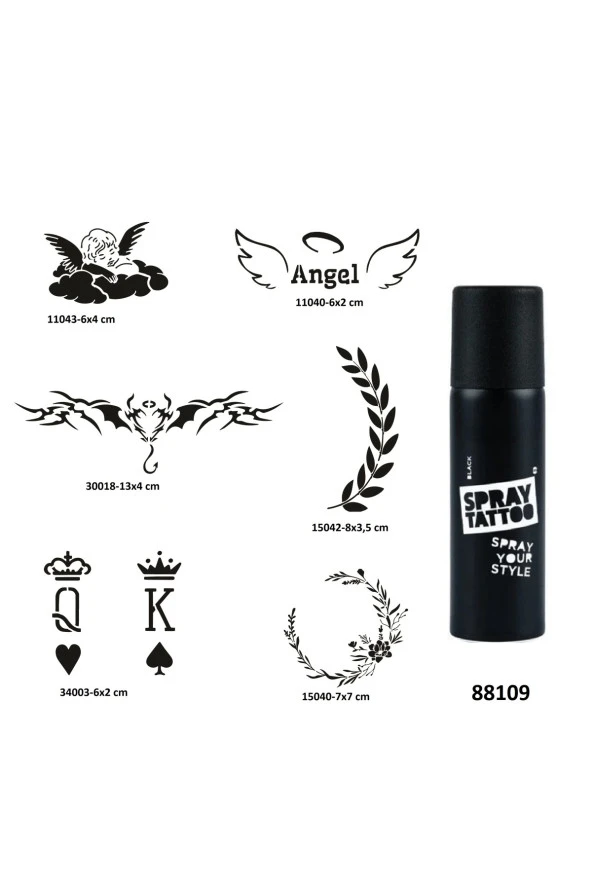 Akrep Elmas Spray Tattoo Geçici Dövme Yapma Seti Sprey Dövme Kiti ürün görseli 1