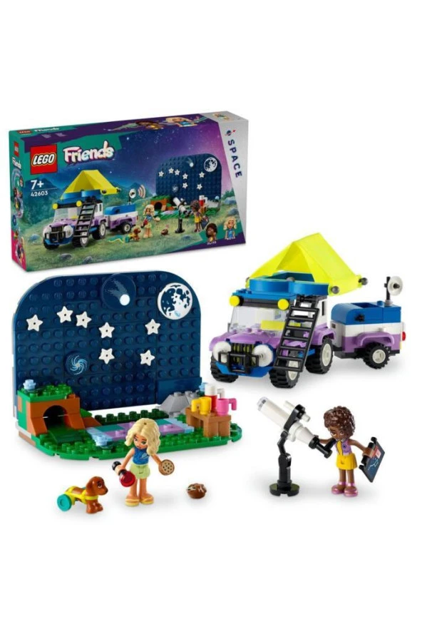 Lego Friends Yıldız Gözlemleme Kamp Aracı 42603,Oyuncak Teleskop İçeren 364 Parça Yapım Seti