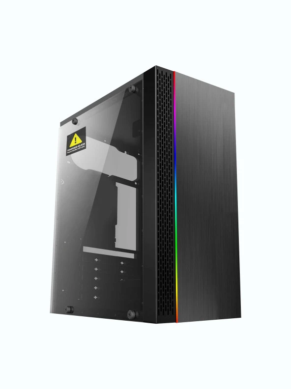 OfficeCase Kaira Temperli Cam RGB Şerit mAtx Bilgisayar Kasası