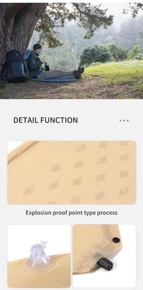 Naturehike Ultralight Çift Kişilik Şişme Kamp Matı | 185*130*2.5 cm | - 3