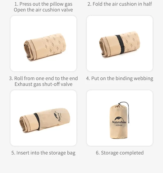 Naturehike Ultralight Çift Kişilik Şişme Kamp Matı | 185*130*2.5 cm | - 7