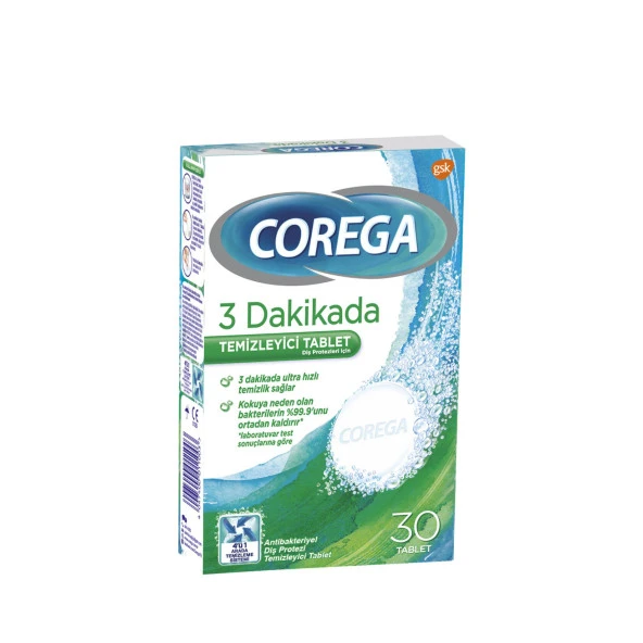 Corega Ağız Temizleyici Tablet 30'lu 3 Adet - 2