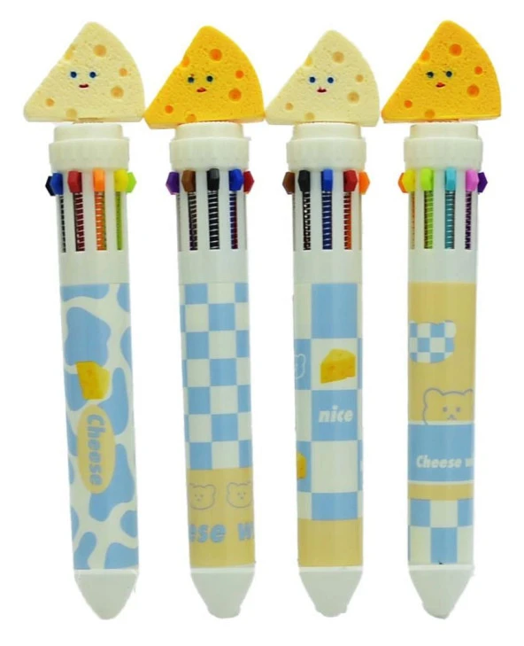 Unick Color 10 Renk Peynir Tükenmez Kalem