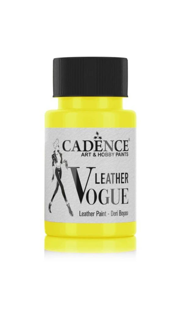 Cadence Deri Boyası Fosforlu LVF-01 Sarı 50ml Leather Vouge Paint