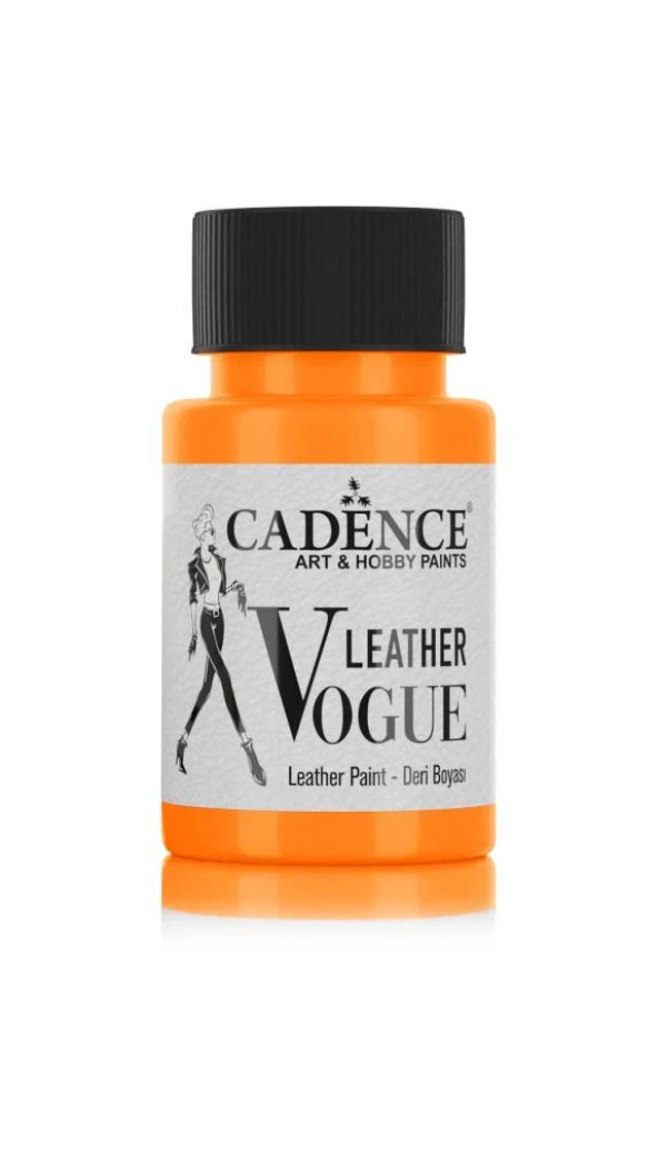 Cadence Deri Boyası Fosforlu LVF-02 Turuncu 50ml Leather Vouge Paint