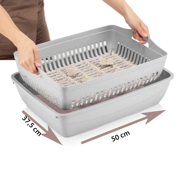 GND Kapalı ve Açık Kedi Tuvaleti Eleği - 8