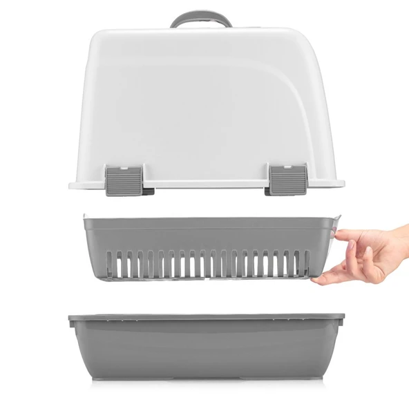 GND Kapalı ve Açık Kedi Tuvaleti Eleği - 6