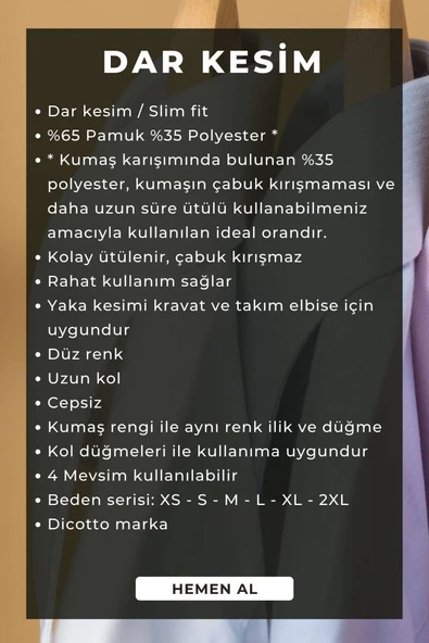 Beyaz Dar Kesim Slim Fit Uzun Kol Düz Renk Erkek Gömlek  - 151-1 - Resim 4