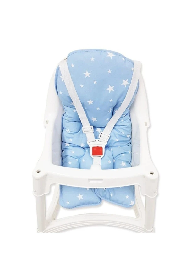 Sevi Bebe 150.1 Bebek Mama Sandalyesi Minderi Mavi Yıldız