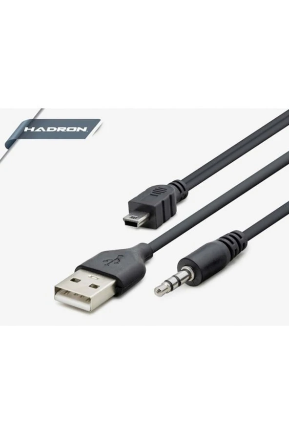 Hadron Usb To 3.5 Mm + 5 Pin Kablo Medya Player Kablosu Hadron Hd4417 - 2