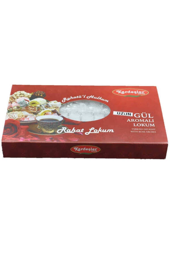 Kardeşler Gül Aromalı Uzun Hediyelik Lokum 700 G x 3 Adet - Resim 3