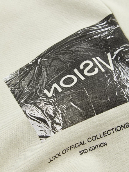 JJXX Bisiklet Yaka Beyaz Kadın Sweatshırt 12217323 - Resim 7