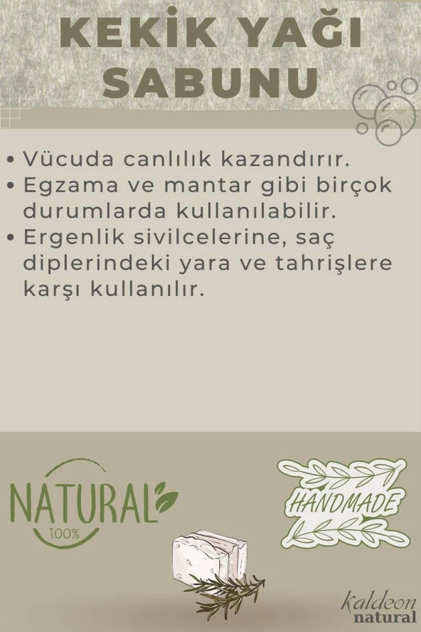 Kekik Yağı Sabunu El Yapımı Doğal 120 G x 3 Adet - Resim 4