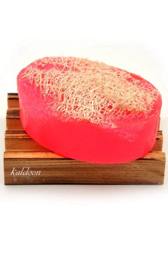 Kabak Lifli El Yapımı Doğal Gül Yağı Sabunu 120 G x 3 Adet - Resim 2