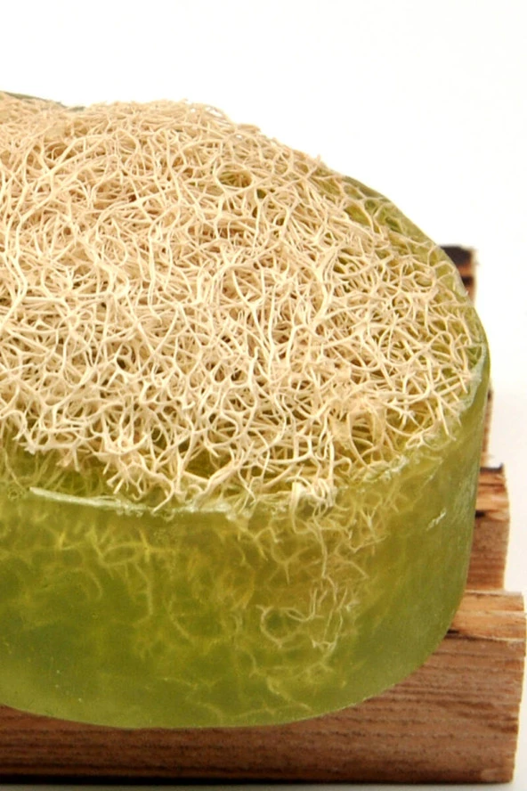 Kabak Lifli El Yapımı Doğal Aloevera Sabunu 120 G x 3 Adet - Resim 3