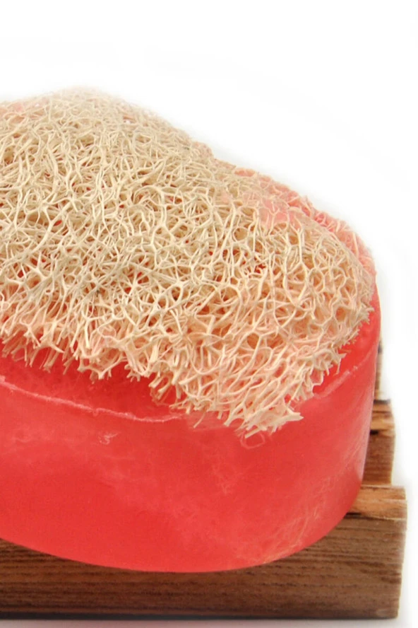 Kabak Lifli El Yapımı Doğal Frambuaz Sabunu 120 G x 3 Adet - Resim 3