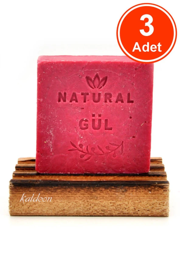 Gül Yağı Sabunu El Yapımı Doğal 120 G x 3 Adet ürün görseli