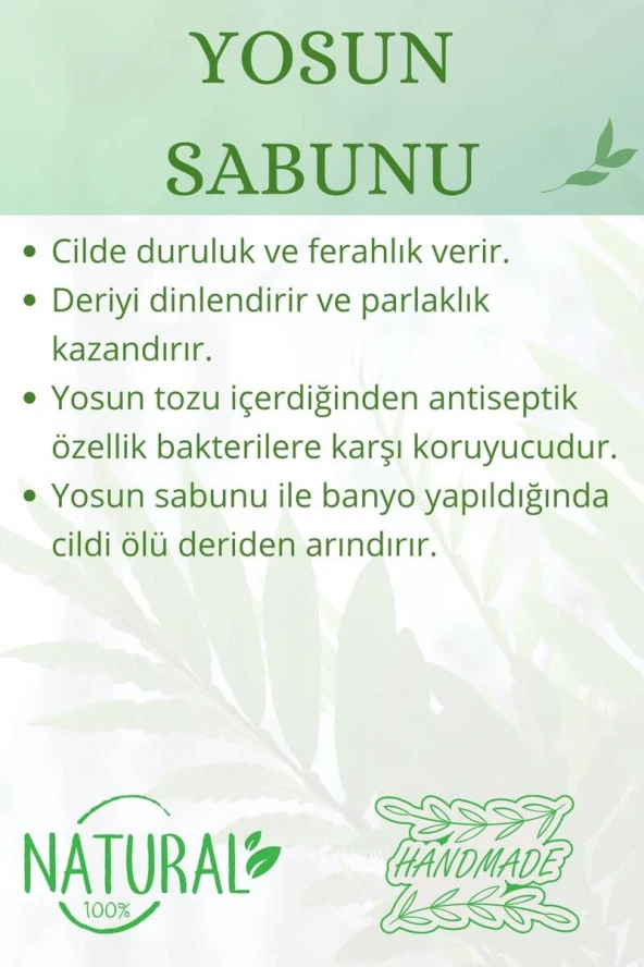 Hediyelik Yosun Sabunu El Yapımı Doğal Paletli 110 G - Resim 3