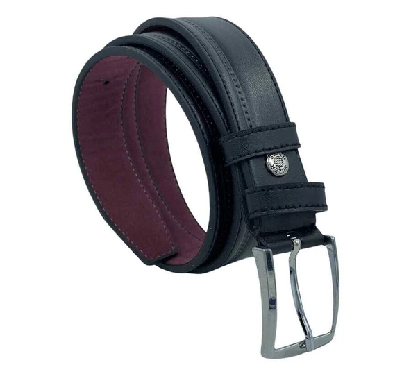 Siyah Çocuk Boy Suni Deri Desenli Model 3 cm.lik Garson Klasik Kemer - G195-22K - Resim 4