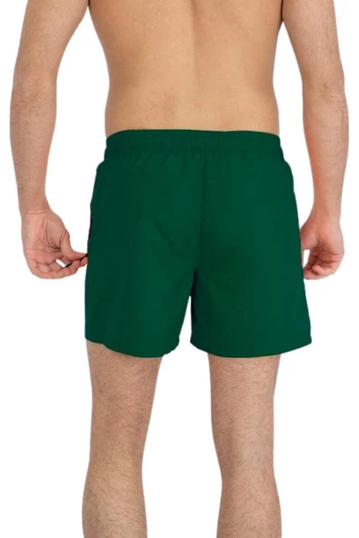 Yeşil Su İtici Özellikli Düz Renk Basic Erkek Plaj Deniz Şort Mayo - 301-Yeşil - Resim 2