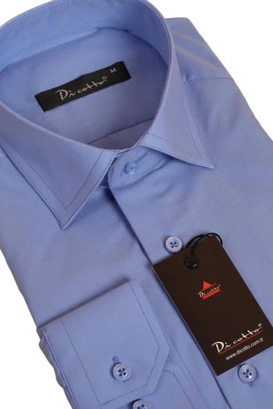 Koyu Mavi Rahat Kesim Cepli Uzun Kol Regular Fit Erkek Gömlek  - 150-23 - Resim 2